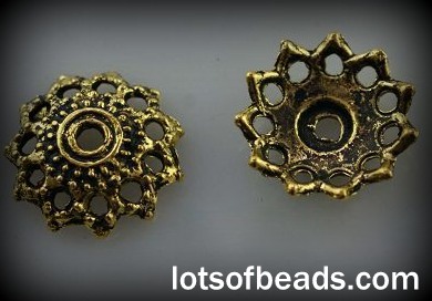 Gold filigree Bali style bead cap